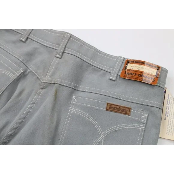 Deadstock Vintage 70s Streetwear Mens 38x30 Heavyweight Bell Bottoms Jeans USA